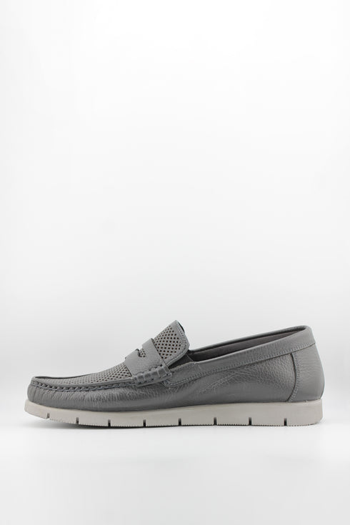 DFC Relax Men Perforated Leather Moccasin with Rubber Sole
